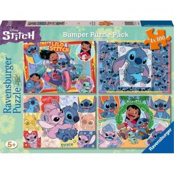 Ravensburger Puzzle 4x100 Piezas Stitch Bumper Pack 23x33x3 Cms