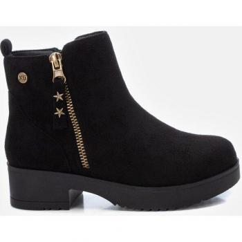 Botín Xti Kids para niña, modelo 150610 en color negro con cierre de cremallera y plataforma sutil