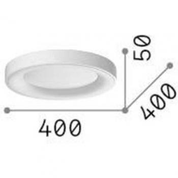 Plafón LED Planet Ideal Lux, negro, Ø 40 cm, metal, foco led integrado, 2000Lm, 3000K