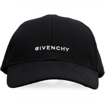 Givenchy Men's Black Embroidered Logo Curved Peak Baseball Cap, Size: ONE SIZE