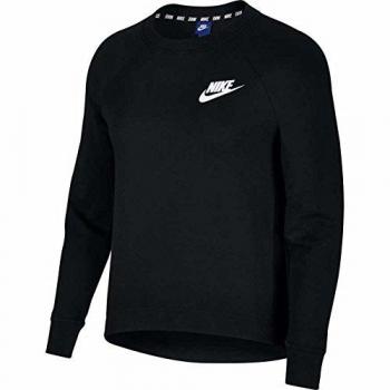 Nike Sportswear Advance 15 Crew de manga larga superior, mujer, 885367-010, Negro, medium