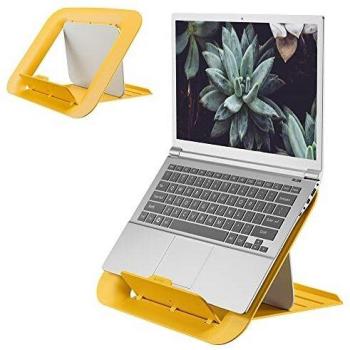 Soporte para portátil Leitz Ergo Cosy ajustable 4 alturas color amarillo