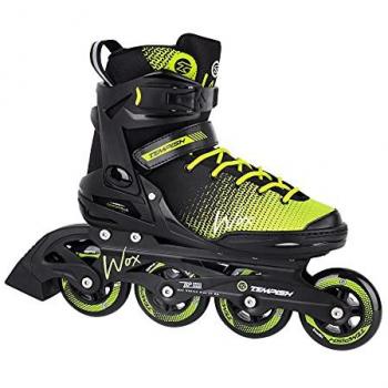 Tempish Patines En Línea Wox Fitness & Tiempo Libre Hombre, Óptima sujeción y Comodidad, Negro/Verde, Talla 41