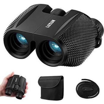 Prismáticos 10 x 25, SGODDE Binoculares Impermeables al Aire Libre Powerview Compacto Foco Fácil con el Caso para el Senderismo al Aire Libre, Tirando, Viajando, Observación de Pájaros