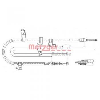 Cable de freno de estacionamiento METZGER 17.0586