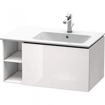 Mueble Bajo Lavabo Duravit L-Cube 82x48,1cm, 1 Cajón, Becken Derecho, Color Blanco Brillante