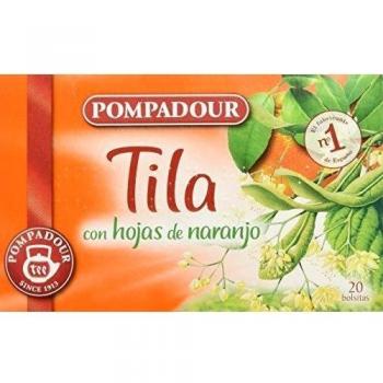 Pompadour Té Infusion Tila con Hojas de Naranja - 20 bolsitas - [Pack de 10]