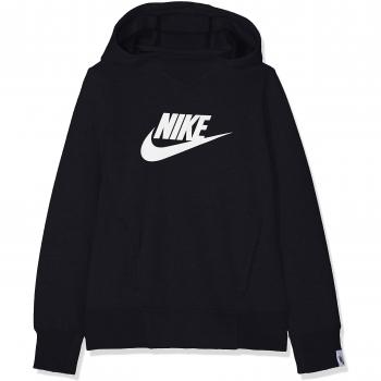 Nike G NSW Hoodie PO PE GX Sweatshirt, Niñas, Black/White, S