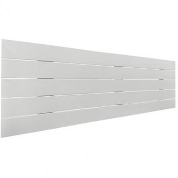 Cabecero de Madera Reciclada DM Estilo Palet Horizontal 145x46cm Blanco Sólido con Herrajes incluidos