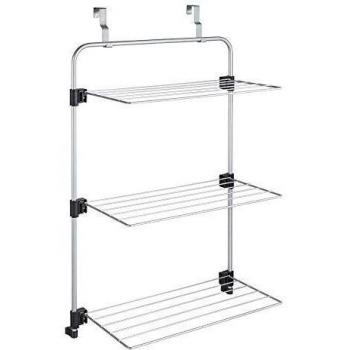 Metaltex Secador de ropa Gale para puerta, revestimiento Epotherm gris, 3,5 x 58 x 87 cm