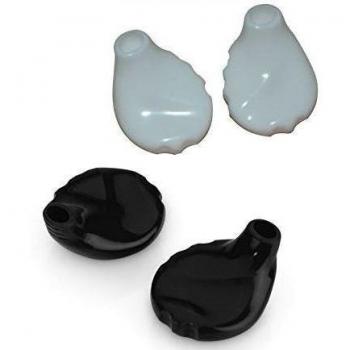 lovinstar 2 pares Auriculares Auriculares almohadillas de gel carcasa para YURBUDS Focus Inspire Ironman duro Negro/Blanco Tamaño 5