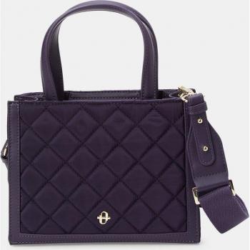 Bolso de mano pequeño acolchado en morado con asa larga Tintoretto