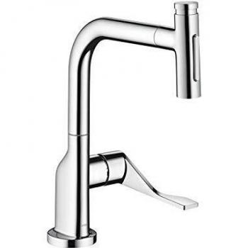 Hansgrohe Mezclador Monomando de Cocina Axor Citterio DN15 Select 230 2jet con pulverizador extraíble, Color: Cromado - 39862000