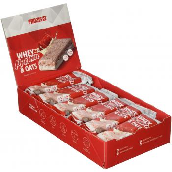 Prozis Whey Protein & Oats, Sabor Frambuesa - 12 Unidades de 80 g