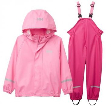 Helly Hansen Bergen 2.0 Kids' Waterproof Rain Set - Pink