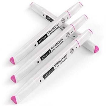Arteza EverBlend rotuladores mezcladores color Fucsia A486 | Juego de 4 | Rotuladores de alcohol con doble punta