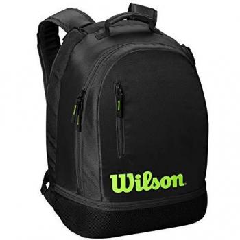 Wilson Team Backpack Raquetero, Adultos Unisex, Black/Green