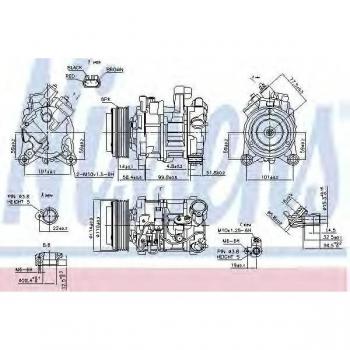Compresor de aire acondicionado NISSENS 890218