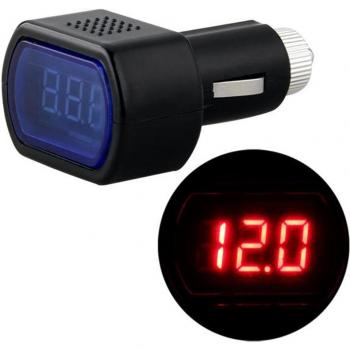 Encendedor de cigarrillos con pantalla LED y probador automático de batería para coche, herramienta de inspección y voltímetro de voltaje