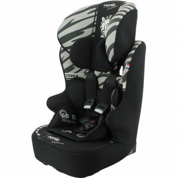 Silla para el Coche Nania Race Cebra - Grupo 2/3, homologación ECE R44/04, sistema de sujeción con cinturón de seguridad del vehículo, respaldo ajustable en altura, diseño atractivo con estamp