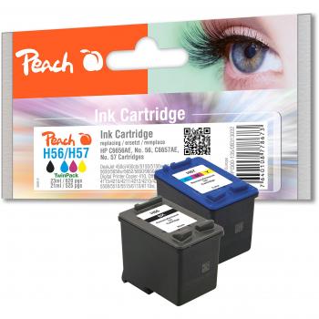 Pack Ahorro de Cartuchos de Tinta Peach Compatibles HP No. 56 y No. 57 (BK/C)