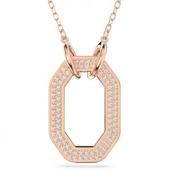 Swarovski Dextera Rose Gold Octagon Necklace - Adjustable