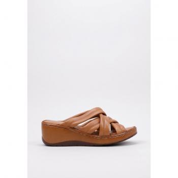 Sandalia con cuña mujer Amanda Ouzoud Camel 37