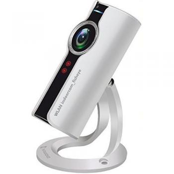 Cámara de seguridad IP Wi-Fi Stabo Indoorcam Fisheye 180, 1280 x 720 píxeles, interior, detección de movimiento, ranura para tarjeta micro SD