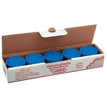 Jovi 8412027003247 - Estuche tempera 5 botes 35ml, color azul cyan