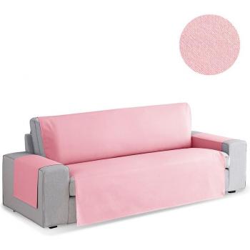 Cubresofá Royale rosa varias plazas, adaptable, liso, 115 cm de ancho, para 2 plazas (120-170 cm)