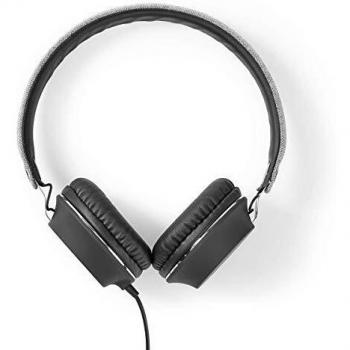 NEDIS Auriculares Diadema con Cable Auriculares Diadema con Cable | 3.5 mm | Longitud del Cable: 1.20 m | Negro/Gris Negro/Gris 1.20 m