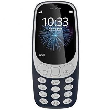 Nokia 3310 - Teléfono Móvil Libre Dual SIM, 2.4, 16MB RAM/ROM, Cámara 2MP, Batería 1200mAh, Azul