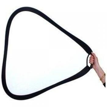 Reflector 2 en 1 con mango plateado/blanco de 60 cm StudioKing