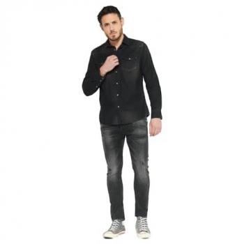 Le Temps des Cerises Juanito Black Long Sleeve Denim Jacket 2XL