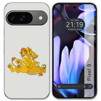 Funda de Silicona para Google Pixel 9 5G con diseño de Leones y Dibujos