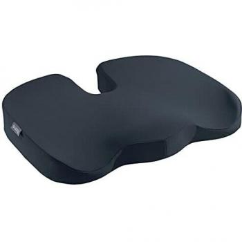 Leitz Cojín de Espuma para Sillas, Soporte Acolchado para Sillas Trabajar, Reduce la Tensión de la Espalda y el Cuello, Funda de Tela con Relleno de Espuma, Gama Ergo Cosy, Gris Terciopelo, 52840089