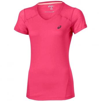 Asics Mujer fuzzex V de Neck corta para Top oberbekleidung, color rosa, tamaño XL