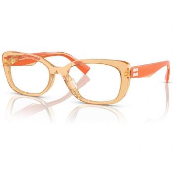 Miu Miu Mu 07VV Col. 12M1O1 Women's Square Orange Eyewear, Size: 53 MM