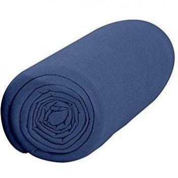 Hoy 106220 Indigo Algodón Jersey Sábana ajustable 160 x 200 cm