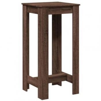 Mesa Alta de Bar Madera Ingeniería Marrón Roble 51x50x103,5 cm