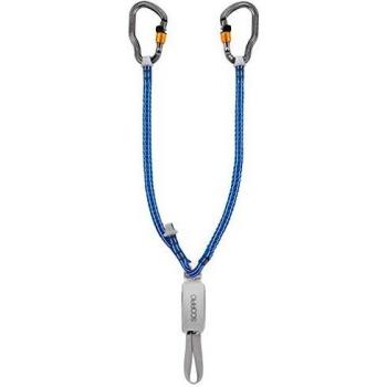 Petzl SCORPIO VERTIGO Retractable Via Ferrata Lanyard with Progressive Tearing Energy Absorber and VERTIGO WIRE-LOCK Carabiners L60AB WL, Size: One Size, Color: Blue,