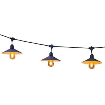 Guirnalda Vintage Lumisky 6M con 10 Ampoules E27 y Abat-Jour en Metal