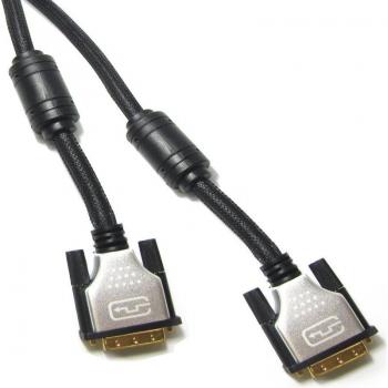 BeMatik Super Cable DVI-D Dual Link Macho/Macho 1.8m Gris/Negro