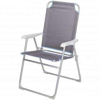 CAMPART Travel CH-0525 - Silla de camping, color gris
