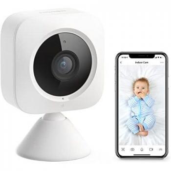 SwitchBot - Cámara Interior de Seguridad, detección de Movimiento, 1080p, cámara WiFi de vigilancia Inteligente para bebés y Mascotas, visión Nocturna, Audio bidireccional, Funciona con Alexa
