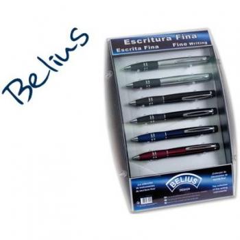BOLIGRAFO BELIUS METALICO -EXPOSITOR DE 6 UNIDADES