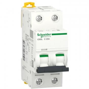 Schneider Electric A9F94225 Interruptor Automático Magnetotérmico Ic60L, 2P, 25A, Curva C