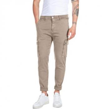 Replay Men's Hyperflex Slim-Fit Cargo Pants, Sand, Size 31
