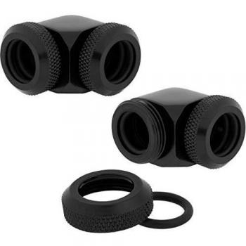 Corsair Hydro X Series, XF Hardline Conectores 12 mm DE 90° DE, Pack de Dos Unidades