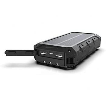 Denver PSQ-20008 Powerbank Solar 20000mAh Ión de Litio Cargador Inalámbrico Negro